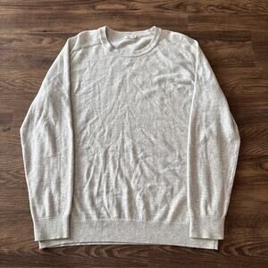 Filippa K Size XL Wool/Cotton 50/50 Blend Men's Sweater Gray Long Sleeve Soft